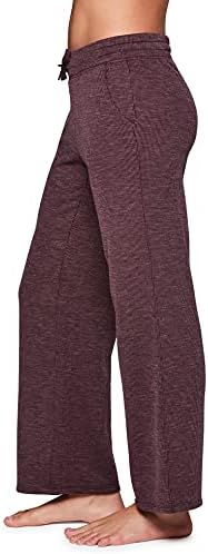 RBX Active Women's Lounge hlače, opuštene široke noge s rebrastim hlačama s džepovima