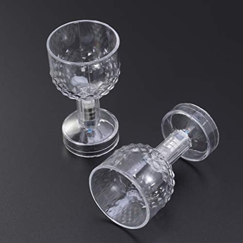 Tomaibaby Clear Clips 12pcs LED vinske čaše prozirne vinske šalice plastične šalice za piće za noćni klub bar ples plesa