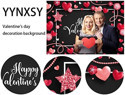 Yynxsy 7x5ft ružičasta u obliku srca u obliku srca u obliku fotografije ukrasa u pozadini soba za zabavu za zabavu zvijezda