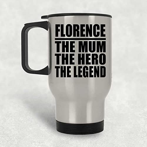 DesignSify Firenca Mama Hero Legenda, Silver Putnička šalica 14oz nehrđajući čelik izolirani Tumbler, Pokloni za rođendansku
