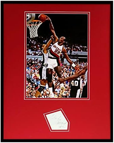 Clyde Drexler potpisao uokviren 16x20 Dunk Photo Display JSA Blazers - Autografirane NBA fotografije