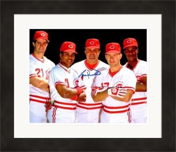 Lou Piniella Autografirana 8x10 fotografija SC9 Matted Framed - Autographd MLB fotografije
