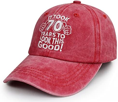 SHANVANKE Pokloni za 70. rođendan za žene i muškarce, zabavni šešir za zabavu u mirovini, podesiva bejzbolska kapa za tatu