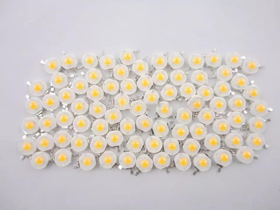 200PCS LED žarulja s čipom, 1 vat 3V velike snage 3000k čip izvora svjetlosti visoke snage toplo bijelo LED svjetlo perle