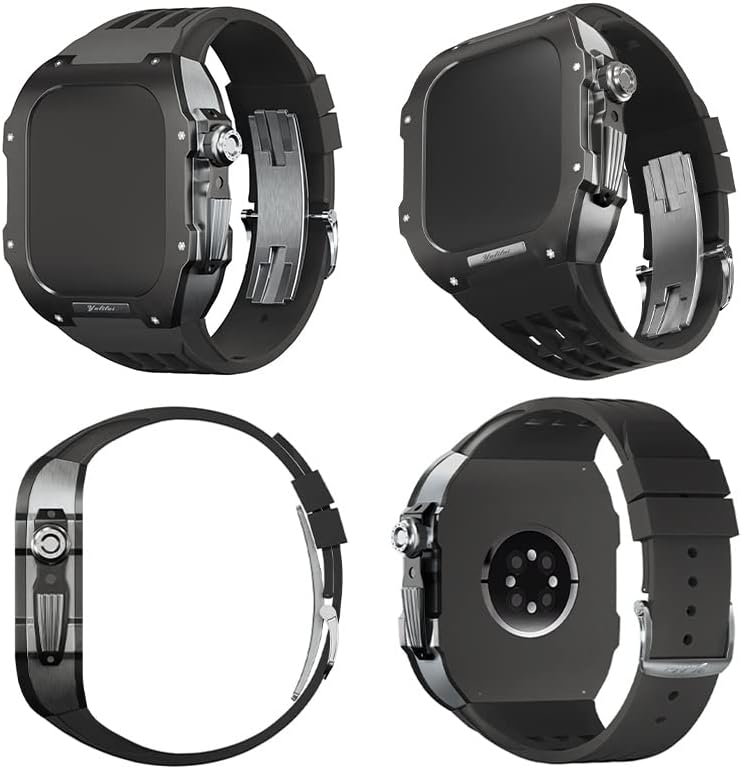 Kanuz gumeni remen bez legure Titanium za iWatch Watch SE/4/5/6 Apple Mod pribor za satove Zamjena traka od nehrđajućeg čelika