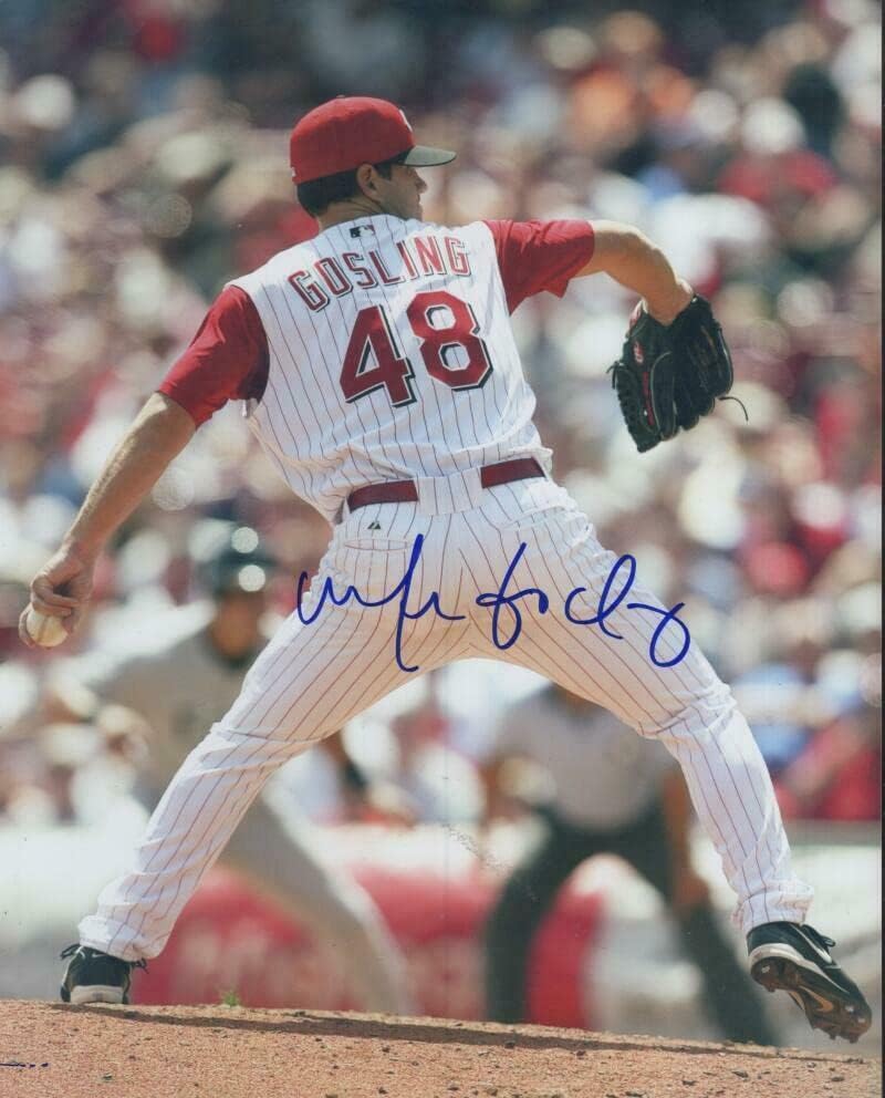 Mike Gosling Cincinnati Reds potpisao Autografirani 8x10 Fotografija w/coa - Autografirane MLB fotografije