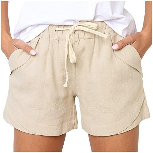 Ljetne kratke hlače za žene izvlačeći elastični struk kratke hlače čvrste ležerne kratke hlače ženske labave bermude kratke