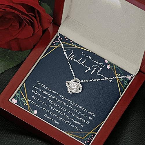Nakit za poruke, ručno izrađena ogrlica- Personalizirani poklon ljubav čvor, poklon za planer vjenčanja, ogrlica za planer