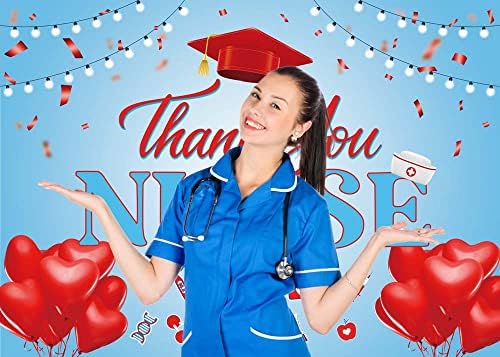 Pozadina hvala medicinskoj sestri 8.66 Stopa tjedan medicinskih sestara crvena i plava pozadina za maturalnu fotografiju