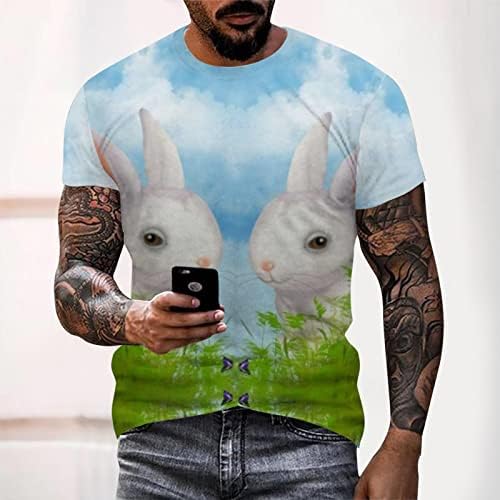 2023. Nova muški festival za uskršnje zeko jaja digitalna 3d tiskana majica majica gornja bluza majice muške pakete pakiranje