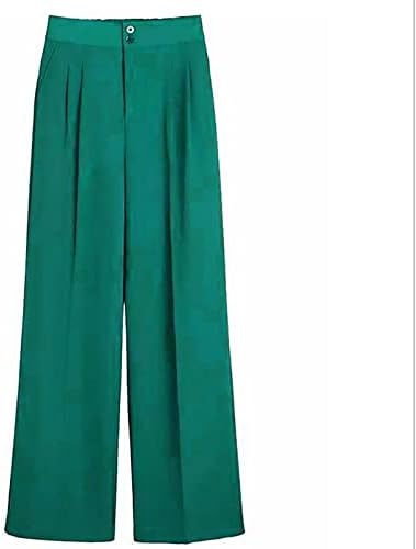 Lmsxct odijevanje hlače za žene rastezljive hlače s visokim strukom ravne noge labave udobne povremene poslovne radne hlače
