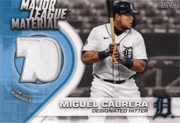 Miguel Cabrera igrač istrošen Jersey Patch Baseball Card 2021 Topps Major League Materijal MLMMC - MLB igra korištena dresova