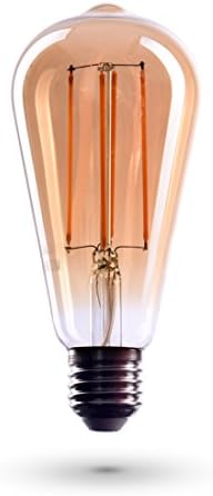 6-inčna Edisonova žarulja s podesivom podlogom 926, 110v-130V ekvivalent 40 vata, Ukrasna žarulja 910 / 2000k tople bijele