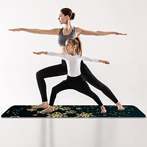 Debela vježbanja i fitness 1/4 joga prostirka s božićnim zlatnim snježnim pahuljicama za joga pilates i podove fitness vježba