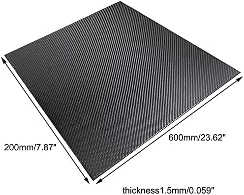 Ploča od karbonskih vlakana ploča od karbonskih vlakana ploča od kepera mat, 200 mm $ 600 mm Debljina 0.5mm1mm1.5mm2mm2.5mm3mm3.5mm4mm5mm,