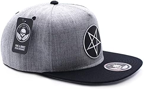 Pins & Bones Pentagram šešir, zvijezda, crno -siva gotička kaputa, jedna veličina odgovara svima
