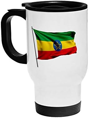ExpressItbest 16oz izolirana šalica za putničku kavu - zastava Etiopije - Mnoge mogućnosti