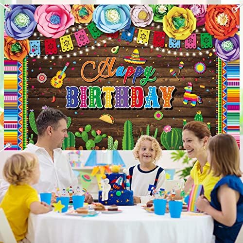 Meksička pozadina sretan rođendan, Meksički tematski ukrasi za proslavu rođendana Fieste, Meksički pribor za zabave, Meksički