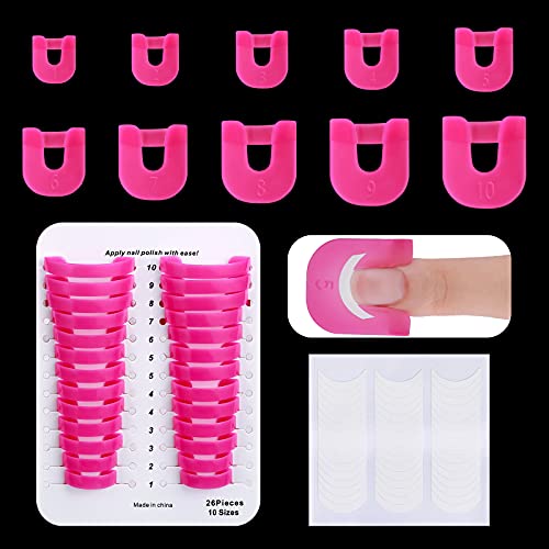 78 komada plastičnog zaštitnog laka za nokte za prste šablona za lak za nokte U obliku slova u za višekratnu upotrebu mekani