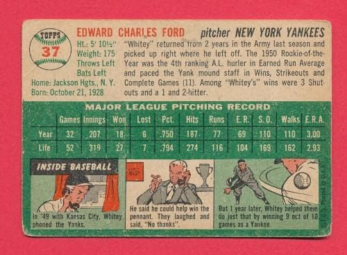 Good+ Whitey Ford Hof 1954 Topps 37 Vintage NYY Solid, ali nabijeni kut *TPHLC - bejzbolske pločice vintage kartice