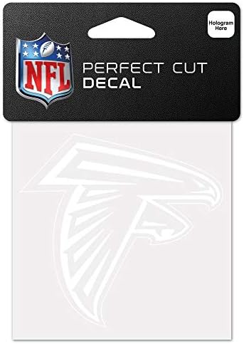 Wincraft NFL Atlanta Falcons 4x4 savršeni rezani bijeli naljepnica, jedna veličina, boja tima