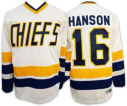 Mad Brothers 16 Hanson Charlestown Chiefs Slapshot Film Službeno licencirani hokejski dres napravljen u Kanadi