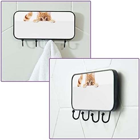 Ljepljive kuke od nehrđajućeg čelika ručni kaput zidne kuke zaglavljene u kupaonici ili kuhinjskoj mački smiješno
