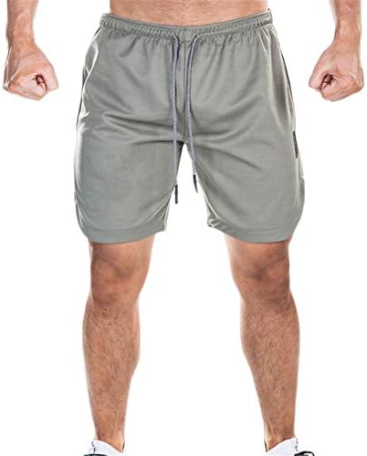 Muške Brzosušeće lagane sportske kratke hlače za trčanje s džepovima, sportske kratke hlače za vježbanje