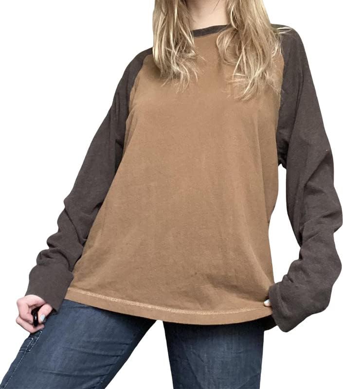 Ženska Y2K Fairy Grunge Twimshirt s dugim rukavima grafički print Preveliki majica gotička ulična odjeća pulover vrh