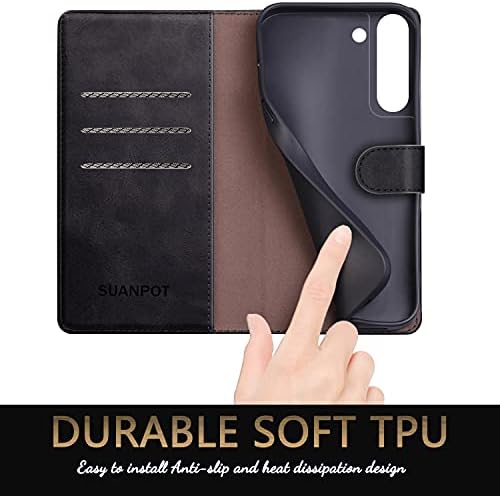 SUANPOT za Samsung Galaxy S21 +/S21 Plus 6,7 sa blokadom RFID Kožna torbica-novčanik, držač za kreditne kartice, flip-knjiga,