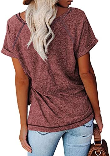 Ženske vrhove labave majice Ljetna tiskana majica s kratkim rukavima s kratkim rukavima casual odjevene bluze tinejdžeri