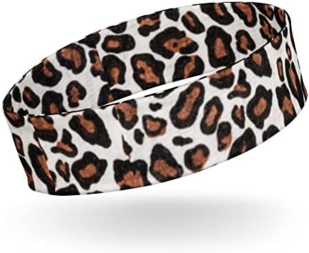 Traka za glavu s leopard printom elastični turban elastična traka za kosu Sportska joga pokrivala za žene i djevojke