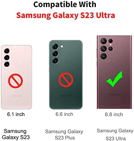 Torbica-novčanik CIVICASE za Samsung Galaxy S23 Ultra, kožna flip torbica, blokiranje RFID-zaključavanje vlasnika kreditne
