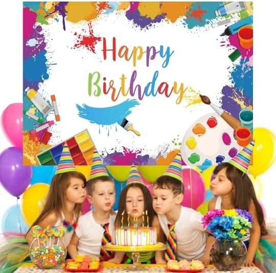 Umjetnička pozadina za rođendan za djecu Uredba za umjetničku zabavu za umjetničku zabavu favorizira zalihe foto kabine rekvizit