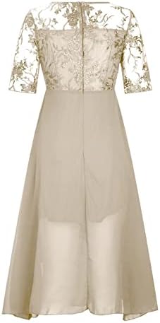 Rmxei ženska haljina šifona elegantna čipkasta patchwork haljina izrezana dugačka haljina Večernja haljina