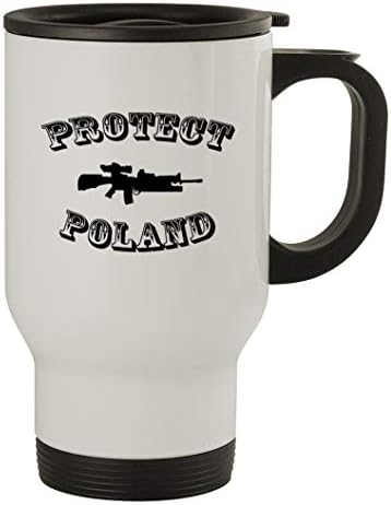 Sredina ceste Zaštita Poljska 208 - Lijep smiješan humor 14oz White Travel šalica
