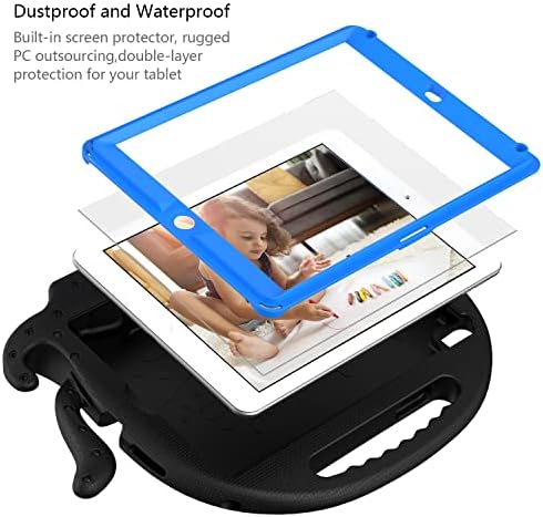 Ahuoz tablet računala s torbicama s torbicom Djeci kućišta kompatibilna s novim iPadom 9.7 s ručicom odbojnik | zaštitni