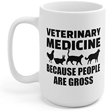 Veterinarska medicina, jer su ljudi grubi poklon za veterinara, veterinara, ljubitelja kućnih ljubimaca, diplomska keramička