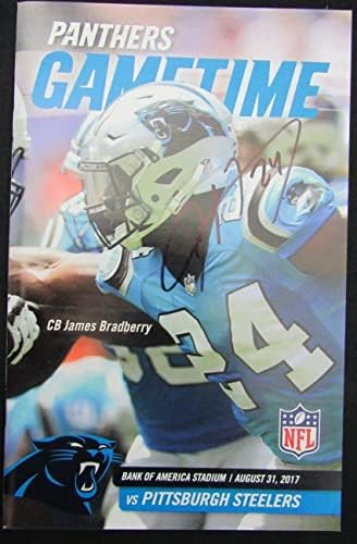 James Bradberry Carolina Panthers potpisao je nogometni program protiv Steelersa 8/31/17 - Autografirani NFL časopisi