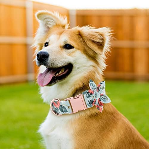 Tdtok ženski ovratnik za pse, mekani cvjetni cvjetni uzorak za pse za male srednje velike pse s metalnim sigurnosnim kopčama
