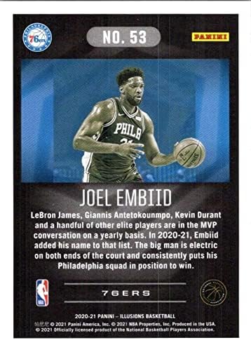 2020-21 Panini iluzije 53 Joel Embiid Philadelphia 76ers NBA košarkaška karta