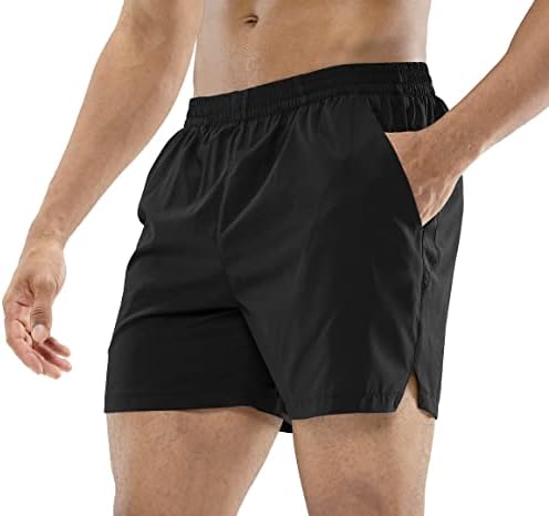 Mier muški trening koji trči kratke hlače lagane aktivne 5 inča kratkih hlača s džepovima, brzo suho, prozračno