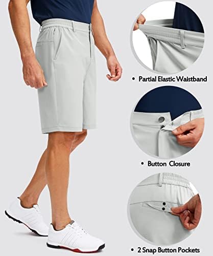 G Postepene muške golf kratke hlače s 5 džepova 9 lagana težina rastezanja brza suha ležerna haljina za muškarce za muškarce
