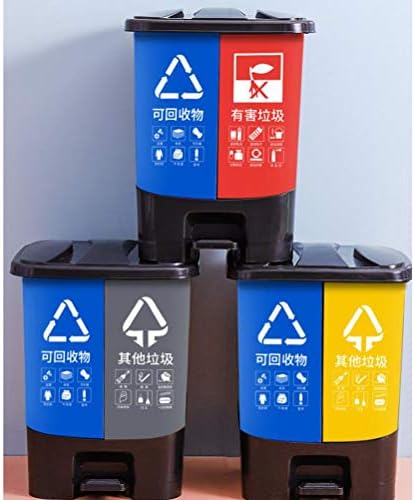 Kanta za smeće 16L velike kante za smeće Dvostruka kanta za smeće pedala ekološka plastična kanta za smeće klasifikacija